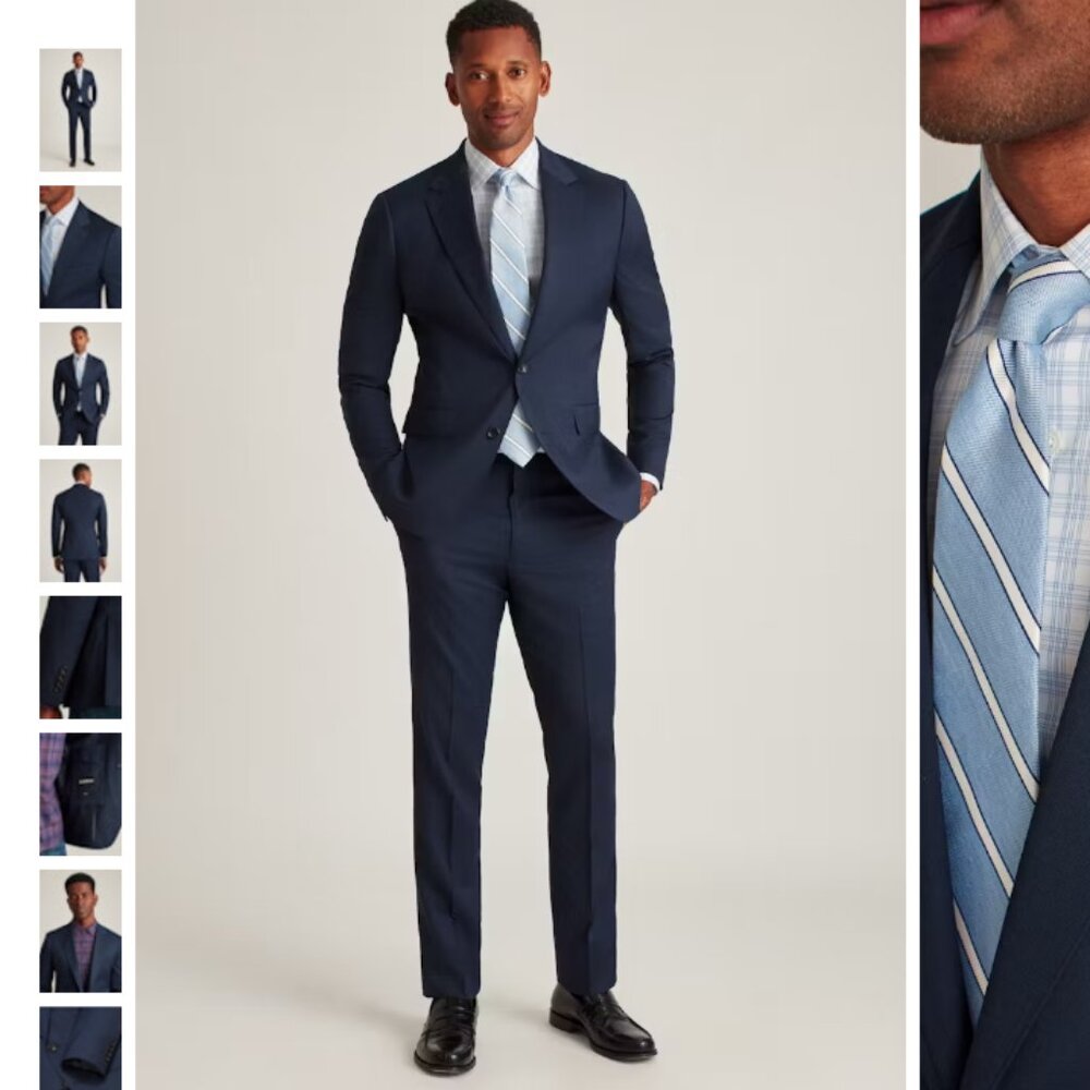 Bonobos Jetsetter Wool Suit Light Navy